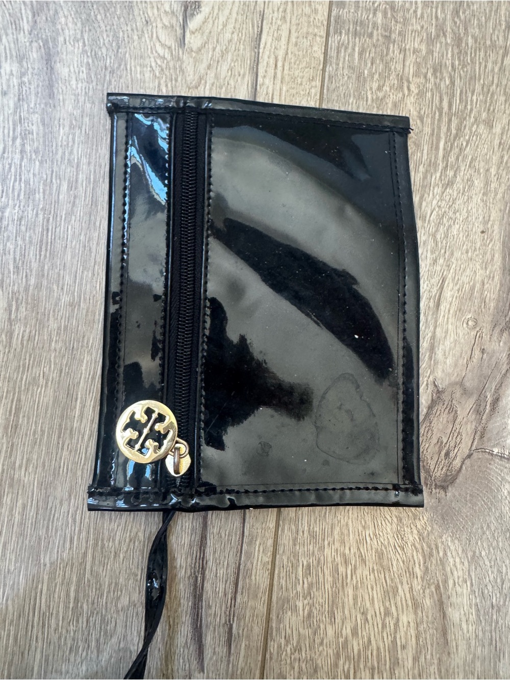 Tory Burch Clear Tote with Black Trim and Logo - Picture 3 of 8
